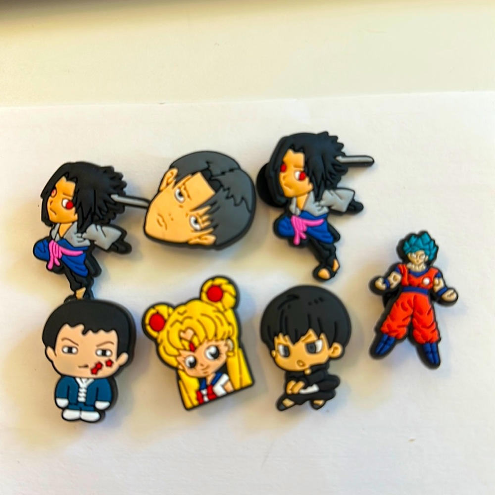 Anime characters croc charms